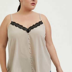⚡2/$20 - NWT Torrid Nude Lace Chablis Slinky Top
